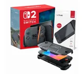 Konsole Nintendo - Nintendo Switch 2 Joy-Con Czarny + Szkło Trust GXT 1254 + Etui Yaxo Nomad Techno - miniaturka - grafika 1