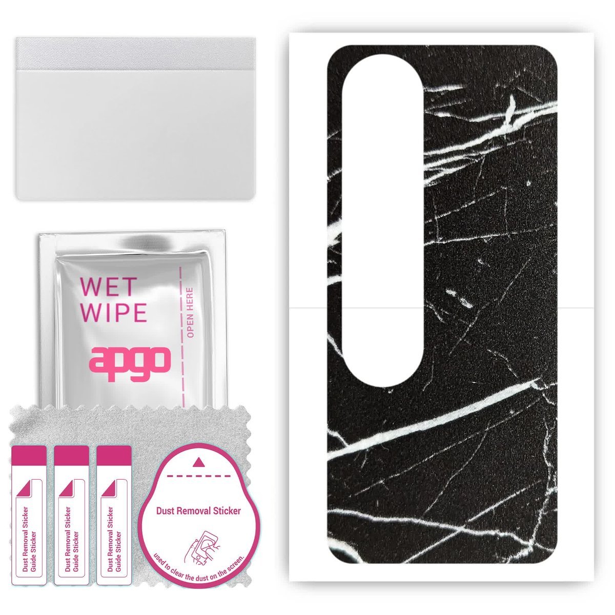 Folia naklejka skórka strukturalna na TYŁ do Oppo A78 4G - Marmur Ciemny - apgo SKINS