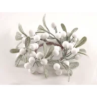 Ozdoby bożonarodzeniowe - Stroik 13 cm zielono-biały - miniaturka - grafika 1