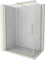 Kabiny prysznicowe - Mexen Velar kabina prysznicowa rozsuwana 150x80 cm, transparent, złota szczotkowana - 871-150-080-01-55 - miniaturka - grafika 1