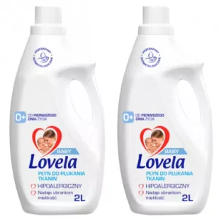 Lovela Płyn do płukania ubranek niemowlęcych i dziecięcych Zestaw 2 x 2 l - Środki do prania - miniaturka - grafika 1