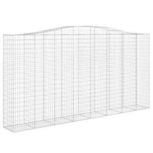 Łukowaty kosz gabionowy 400x50x200/220 cm, galwanizowane żelazo - Ogrodzenia - miniaturka - grafika 3