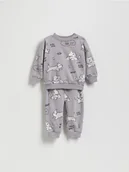 Komplety dla niemowląt - Reserved - Bawełniany komplet z nadrukiem - fioletowy - miniaturka - grafika 1