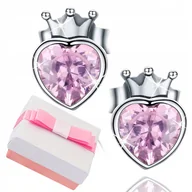 Biżuteria dla dzieci - Srebrne Kolczyki Dla Dziewczynki Dzieci Korony Wkrętki Sztyfty Srebro 925 - miniaturka - grafika 1