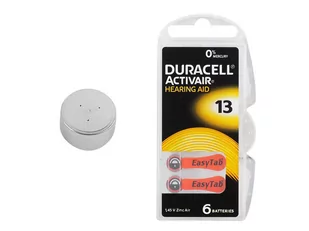 6 szt. Bateria słuchowa Duracell DA13. (1LM) - Baterie i akcesoria - miniaturka - grafika 1