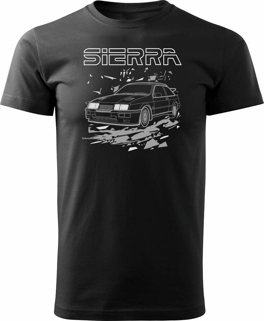 Topslang Koszulka z samochodem Ford Sierra RS 500 z Fordem Sierra RS 500 cosworth męska czarna XL
