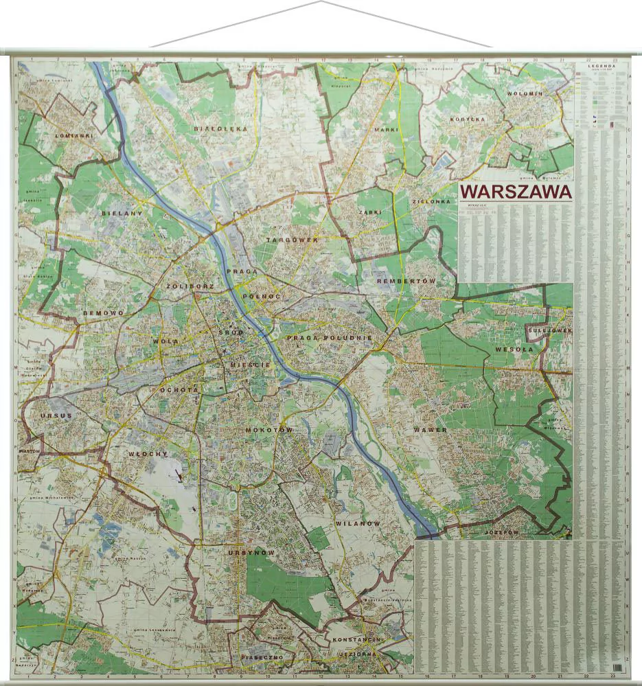 Jokart Warszawa mapa ścienna 1:18 000 Jokart