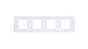 Klawisze i ramki - Schneider ledart UNICA PLUS 4 poczwórna szary alabaster MGU6.008.865 - miniaturka - grafika 1