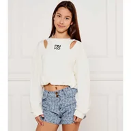 Bluzy dla dziewczynek - Pinko UP Bluza Cropped Fit - miniaturka - grafika 1