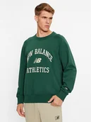 Bluzy męskie - New Balance Bluza Athletics Varsity Fleece Crewneck MT33550 Zielony Regular Fit - miniaturka - grafika 1