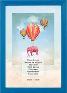 Ramki na zdjęcia - Ramka na zdjęcia 21x30 cm POSTERGALERIA, drewniana, niebieska - miniaturka - grafika 1