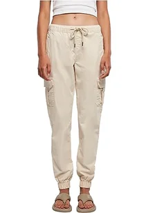 Urban Classics Damskie spodnie cargo z wysokim stanem, spodnie cargo z wysokim stanem, dostępne w wielu kolorach, rozmiary XS-5XL, Whitesand, S - Spodnie damskie - miniaturka - grafika 1