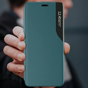Eco Leather View Case elegancki futerał etui z klapką i funkcją podstawki iPhone 13 mini czarny - Etui i futerały do telefonów - miniaturka - grafika 9
