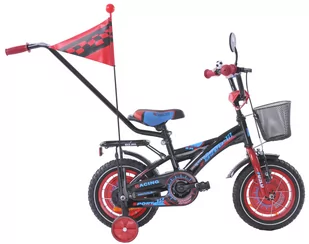 Rower dziecięcy 12" Fuzlu Racing czarno-czerwono-niebieski - Rowery - miniaturka - grafika 1
