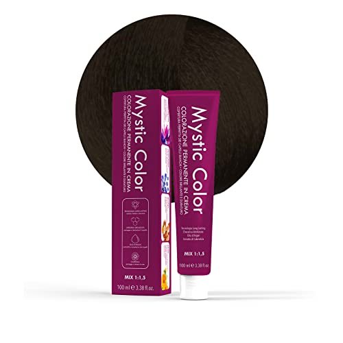 Mystic Color - Kolor Bruno 2 - Farba do włosów - Profesjonalna długotrwała farba kremowa - Z hydrolizowaną keratyną, olejkiem arganowym i nagietkiem - 100 ml