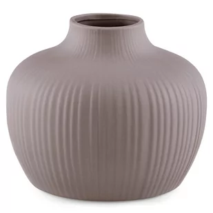 Wazon BALI kolor cappuccino styl boho do wewnątrz ameliahome - VASE/AH/BALI/CACAO/15,5X12 - Wazony i flakony - miniaturka - grafika 1