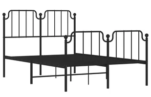 Czarne metalowe łóżko małżeńskie 140x200cm - Onex - Łóżka - miniaturka - grafika 1