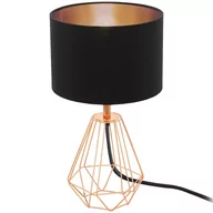 Lampy stojące - Eglo Lampa oprawa stołowa Carlton 2 1x60W E14 czarna miedź 95787 - miniaturka - grafika 1