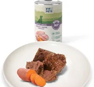 Mokra karma dla psów - Fit4Pets Karma pełnoporcjowa dla szczeniąt i małych ras MIX 24 puszek Cielęcina x 12 Królik x 12 - miniaturka - grafika 1