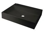 Umywalki - Deante Correo Umywalka nablatowa 50x40 cm nero CQRNU5S - miniaturka - grafika 1