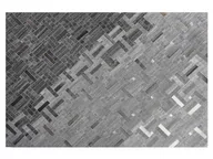 Dywany - Beliani Skórzany dywan 140 x 200 cm szary DARA - miniaturka - grafika 1