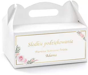 Personalizowane pudełka na ciasto komunijne - 4 szt. - Wesele i ślub - miniaturka - grafika 1