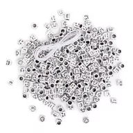 Dekoratorstwo - Koraliki do rękodzieła EMOTIKONY - białe, 285 szt. - miniaturka - grafika 1