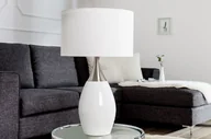 Lampy stojące - Invicta Interior Lampa stołowa Carla biała - i37006 - miniaturka - grafika 1