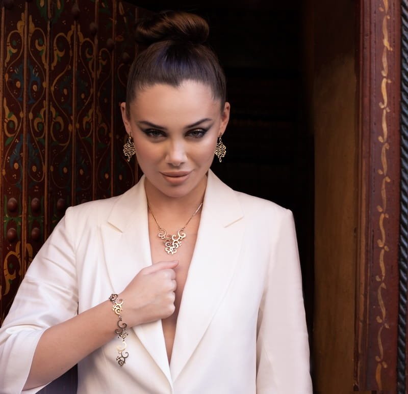 Bransoletka srebrna pozłacana -Florencja II