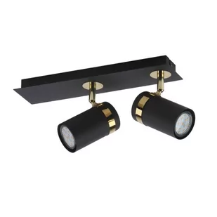 Verano lampa sufitowa (spot) 2-punktowa czarna/złota SPL-2031-2 - Lampy sufitowe - miniaturka - grafika 1
