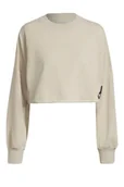 Bluzy damskie - Bluza damska Adidas Crew beżowa bawełniana-XL - miniaturka - grafika 1