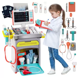 Zestaw Małego Lekarza Doktora Stacja Medyczna Pielęgniarka Zestaw Lekarski - Zabawy w naśladowanie dorosłych Zestaw Małego Lekarza Doktora Stacja Medyczna Pielęgniarka Zestaw Lekarski - Zabawy w naśladowanie dorosłych - miniaturka - grafika 1