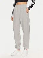 Spodnie sportowe damskie - adidas Spodnie dresowe Essentials Fleece IY9638 Szary Loose Fit - miniaturka - grafika 1