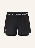 Spodenki damskie - Under Armour Szorty Treningowe 2 W 1 Play Up schwarz - miniaturka - grafika 1