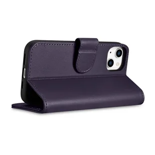 iCarer Wallet Case 2in1 etui iPhone 14 skórzany pokrowiec z klapką Anti-RFID ciemnofioletowy (WMI14220725-DP) - Etui i futerały do telefonów - miniaturka - grafika 8