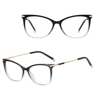 SLIM okulary damskie kocie oczy zerówki do komputera BLUE LIGHT 25151A - Okulary korekcyjne, oprawki, szkła - miniaturka - grafika 1