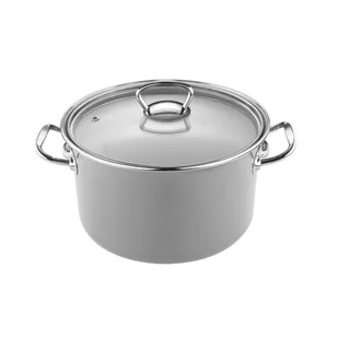 Garnek emaliowany prosty PRIMARIO szary pokrywka 20 cm 4,1 l - Garnki - miniaturka - grafika 1