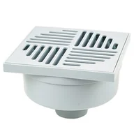 Odwodnienia, kanały i akcesoria - Wpust z prostym odpływem biały 15 x 15 x 12,4 cm MAXPOL - miniaturka - grafika 1