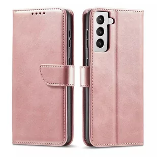 Magnet Case elegancki futerał etui pokrowiec z klapką i funkcją podstawki Samsung Galaxy S22+ (S22 Plus) różowy - Etui i futerały do telefonów - miniaturka - grafika 1