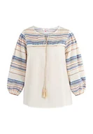 Bluzki damskie - IZIA Bluzka damska, Pomarańczowy, niebieski, wełniany biały, XS - miniaturka - grafika 1