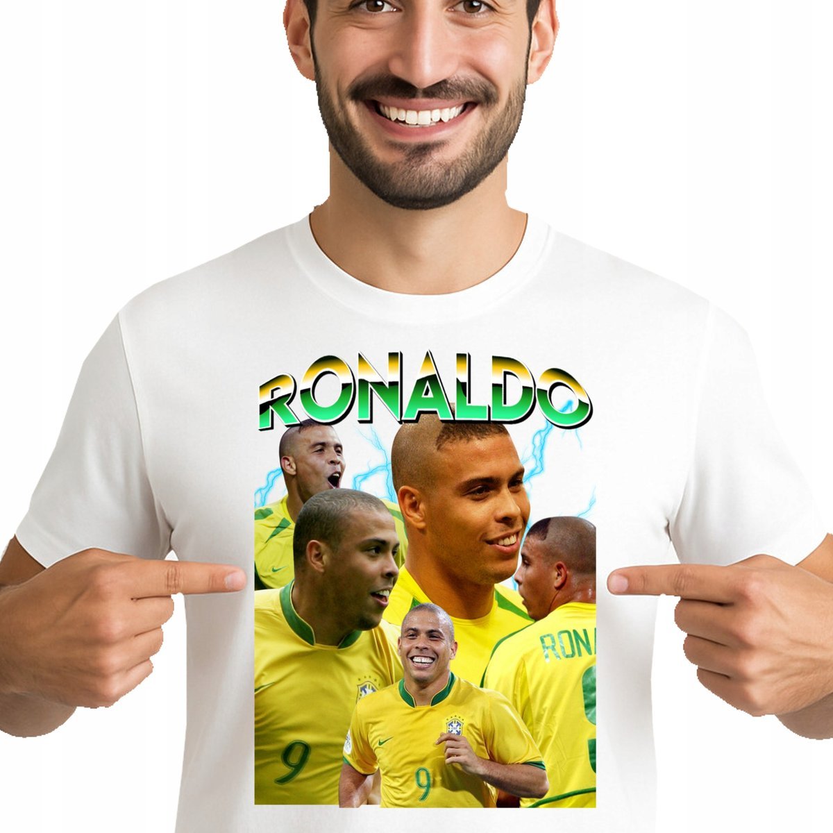 KOSZULKA Ronaldo Nazário BRAZYLIA Legendarny Napastnik M 3489 bootleg