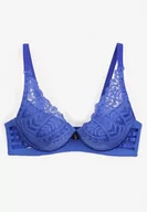 Biustonosze - Niebieski Biustonosz o Koronkowym Wykończeniu Brenena - miniaturka - grafika 1