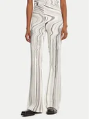 Spodnie damskie - Desigual Spodnie materiałowe Chiara 25WWPK02 Écru Flare Fit - miniaturka - grafika 1