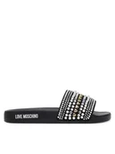 Klapki i japonki damskie - LOVE MOSCHINO Klapki JA28352G0MJAA000 Czarny - miniaturka - grafika 1