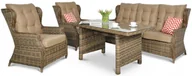 Meble ogrodowe - Komplet mebli Trivento 3 Focus Garden, Brown Dining, 4 elementy - miniaturka - grafika 1