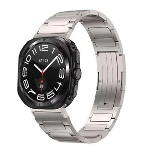 Opaska pasek bransoleta TITANIUM "4" do Samsung Galaxy Watch ULTRA 47mm tytanowa - Akcesoria do smartwatchy - miniaturka - grafika 1