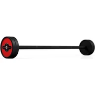 Sztangi - Marbo Sport Sztanga gumowana prosta 15 kg czerwona MW-SG-15-K5 - miniaturka - grafika 1