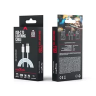Kable USB - Maxlife Kabel MXUC-06 USB-C - Lightning 1,0 m 20W niebieski nylonowy - miniaturka - grafika 1
