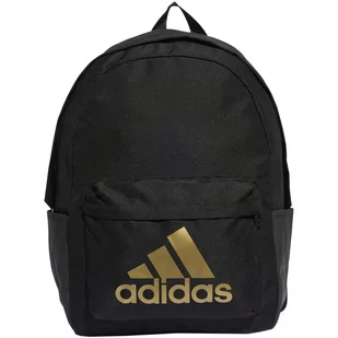 Plecak Adidas Szkolny Sportowy Miejski Czarny Złote Logo IL5812 - Plecaki szkolne i tornistry - miniaturka - grafika 1