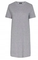 Sukienki - PIECES SZARA SUKIENKA O PROSTYM FASONIE Z KRÓTKIM RĘKAWEM XS J9A - miniaturka - grafika 1